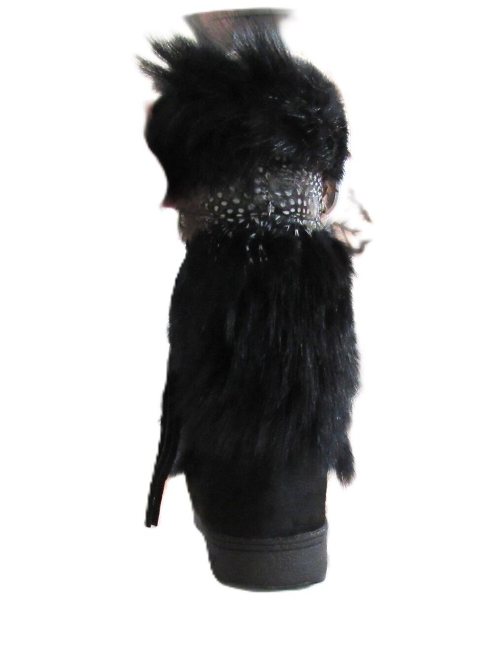 Bearpaw Kola II Sheepskin Black Goat Fur Women’s Winter Snow Lined Boots Size 9 - Picture 3 of 13